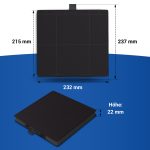 Ersatzfilter Set 3x wie Bosch 11026769 DHZ5326 232x237mm für Dunstabzugshaube – Bild 3