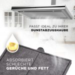 Kohlefilter kompatibel mit Miele 6228731 DKF12 288x242mm für Dunstabzugshaube