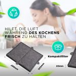 Kohlefilter kompatibel mit Miele 6228731 DKF12 288x242mm für Dunstabzugshaube