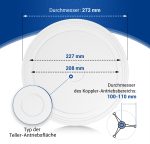 Drehteller wie Whirlpool 480120101083 272mmØ Glasteller für Mikrowelle – Bild 2