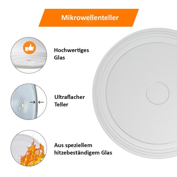Drehteller wie Whirlpool 480120101083 272mmØ Glasteller für Mikrowelle
