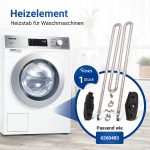 Heizelement passend wie Miele 6260483 für Waschmaschine Waschtrockner – Bild 2