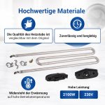 Heizelement passend wie Miele 6260483 für Waschmaschine Waschtrockner – Bild 4