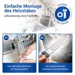 Heizelement passend wie Miele 6260483 für Waschmaschine Waschtrockner – Bild 5