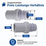 Endstück 18 mmØ Ablaufschlauch Gummi für Spülmaschine Waschmaschine – Bild 2