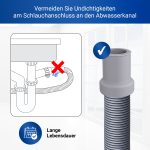 Endstück 18 mmØ Ablaufschlauch Gummi für Spülmaschine Waschmaschine – Bild 3