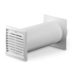 Mauerdurchführung 125erR weiß Rund-Anschlusssystem für Dunstabzugshaube