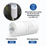 Kondensator universal 35,00µF CBB60 mit Steckfahnen für Trockner – Bild 4
