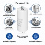 Kondensator universal 35,00µF CBB60 mit Steckfahnen für Trockner – Bild 5