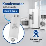 Kondensator universal 25µF mit Steckfahnen Befestigungsschraube CBB60 – Bild 2