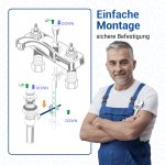 Exzenterstange Zugstange Ø5mm waagerecht 180mm für Ablaufgarnitur Waschbecken – Bild 5