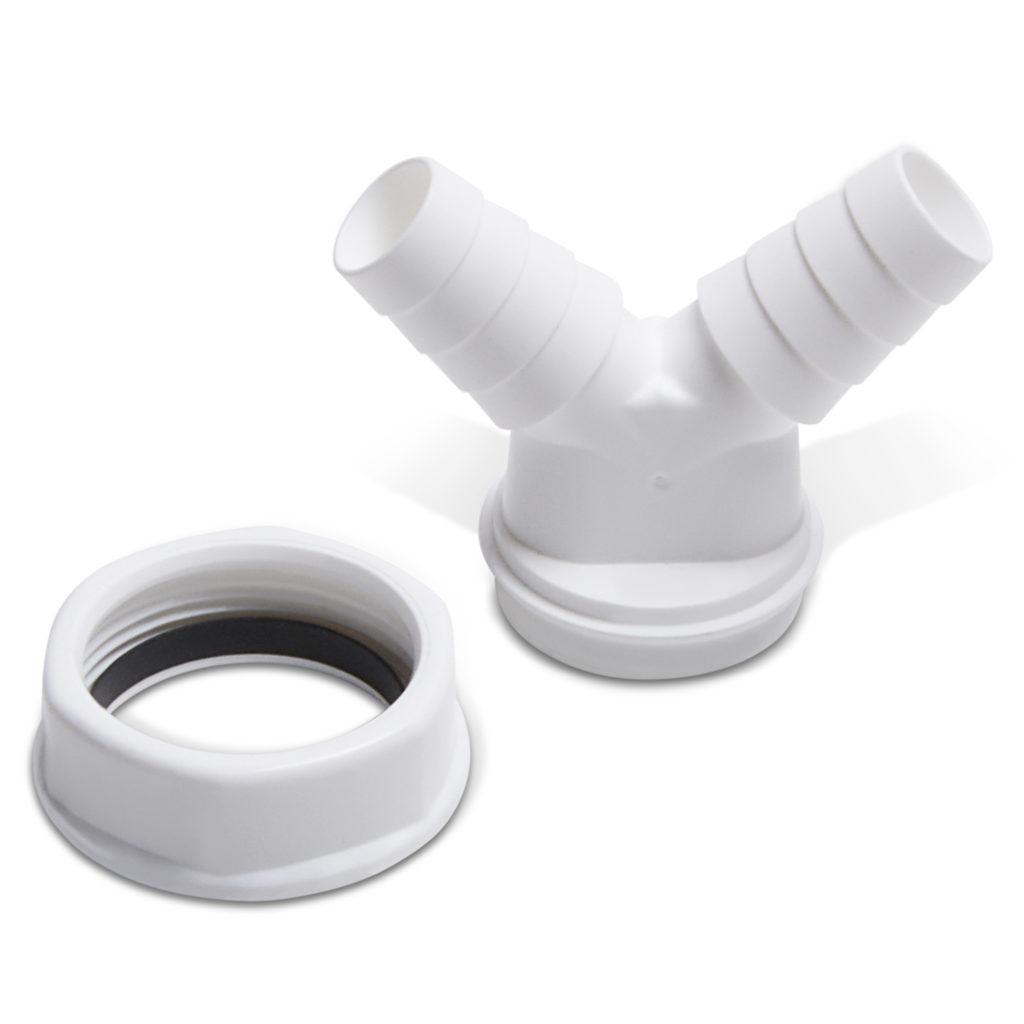 2 Y-Schlauchverteiler 75mm - Mit 6 Schlauchklemmen Für Garten & Haushalt