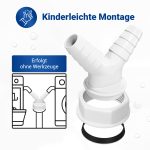 Y-Verteiler Ablauf-Doppelanschluss 1 1/2" für Geschirrspüler Waschmaschine – Bild 5
