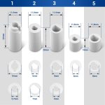 Drehknopf 43mmØ silbern mit Adaptern universal für Backofen Herd Heizgerät – Bild 3