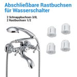 Rastbuchsen für Knebel-Innenoberteile 1/2" 3/8" mit verzahnter Achse