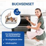 Buchsenset Set 4x Bosch 00631174 Einhängegitter für Backofen Herd – Bild 3