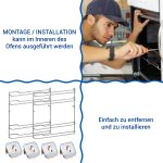 Buchsenset Set 4x Bosch 00631174 Einhängegitter für Backofen Herd – Bild 4