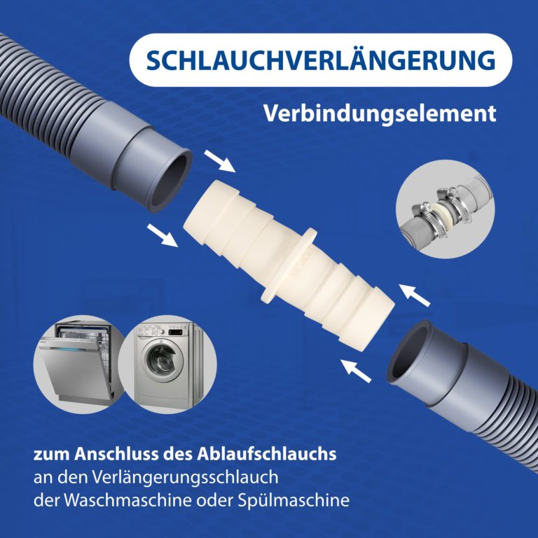 Ablaufschlauch der Waschmaschine verlängern Anleitung ErsatzteilCheck