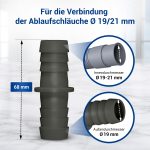 Ablaufschlauch Verbinder für 19/21mmØ Endstück Waschmaschine Geschirrspüler – Bild 2