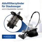 Zentralfilter Bosch 00708278 205mmØ Abluftfilterzylinder für Staubsauger – Bild 2