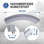 Türgriff wie Siemens Bosch Neff 00643356 silbern 240x41x34mm für Trockner