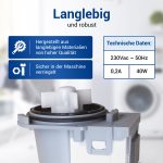 Ablaufpumpe Ersatz für AEG Pumpe 132069901/8 für Waschmaschine – Bild 4