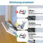 Klarspülkammerdichtung passend wie Miele 5254441 für Dosierkombination Spülmaschine – Bild 6