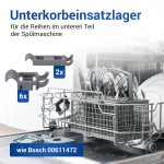 Lager Set wie Bosch 00611472 für Stachelreihen Unterkorb in Geschirrspüler – Bild 2