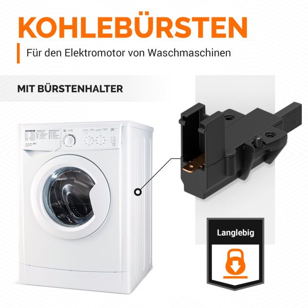 Kohlebürsten 2Stk kompatibel mit Whirlpool 481236248004 für Waschmaschine