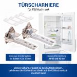 Türscharnier 2 Stück passend wie Bosch 00268698 Scharnier-Set für Kühlschrank – Bild 2