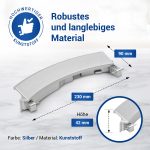 Türgriff wie Bosch 00648581 mit Achsen für Waschmaschine Waschtrockner – Bild 4