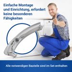 Türgriff wie Bosch 00648581 mit Achsen für Waschmaschine Waschtrockner – Bild 5