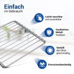 Grillrost ausziehbar 230-400mm universal Backofengitter für Backofen Herd – Bild 4