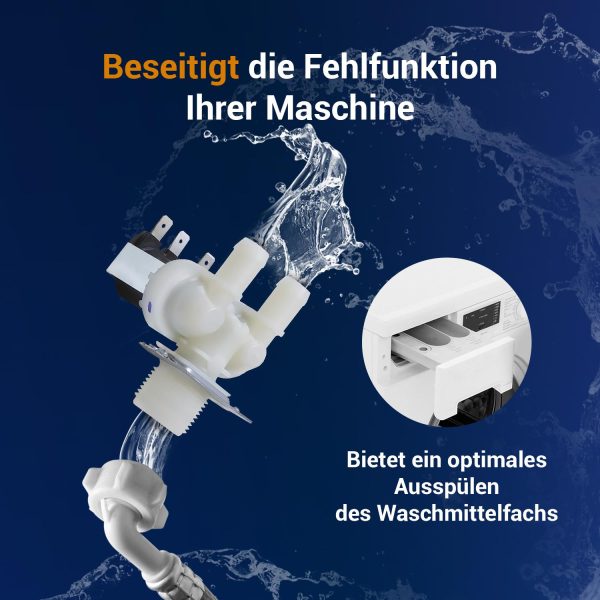 Magnetventil wie Bauknecht 481228128006 14,0mmØ universal für Waschmaschine