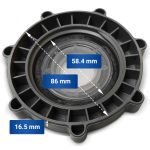 Salzbehälterdeckel Bosch 00165259 grau 96mmØ für Geschirrspüler – Bild 4