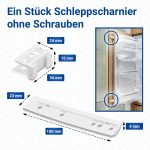 Türmontageset wie AEG 2230349041 Schleppscharnier für Schlepptür Kühlschrank – Bild 2