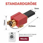 Kohlen mit Halter 2 kompatibel mit Miele 4297413 für Waschmaschine und Trockner