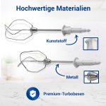 Rührbesen Set rechts links Bosch 00653471 für Handmixer – Bild 6
