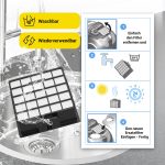 Abluftfilterkassette wie Bosch 426966 BBZ153HF F1C3 100x95x38mm für Staubsauger