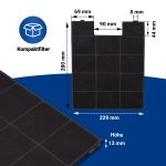 Kohlefilter wie Amica KF 17131 KF 17133 280x229mm für Dunstabzugshaube – Bild 2