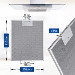 Metallfettfilter wie Bosch 00353110 310x250mm 2 Stück für Dunstabzugshaube – Bild 2