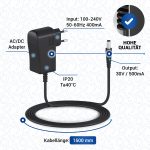 Ladekabel wie Bosch 12006117 1800 mm Netzadapter für Staubsauger – Bild 3