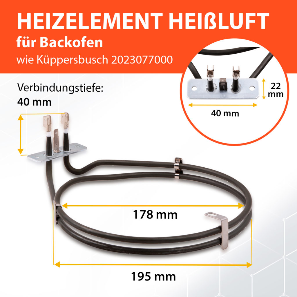 Grill-Heizelement Für Zanussi Backofen – Ersatzteil Passt Für Modelle Wie ZBF260, ZCE640 Uvm.
