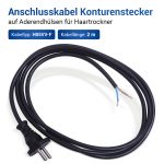 Anschlusskabel 2m wie Bachmann 304778 für Haartrockner – Bild 3
