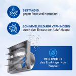 Jalousie 150erR Edelstahl 180x180 mm Lüftungsgitter für Luftführungssysteme – Bild 5
