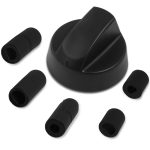 Knebel Drehknopf 43mmØ mit Adaptern universal für Herde Backofen Kochfeld