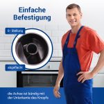 Knebel Drehknopf 43mmØ mit Adaptern universal für Herde Backofen Kochfeld – Bild 5