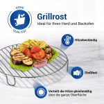 Grillrost DeLonghi 5512510181 aus Edelstahl 24x24cm für Heißluft-Fritteuse – Bild 3