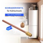 Füllrohr wie Lokring 6NFMSSV mit Schraderventil 1/4"SAE für Rohre 6 mm