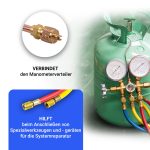Füllrohr wie Lokring 6NFMSSV mit Schraderventil 1/4"SAE für Rohre 6 mm